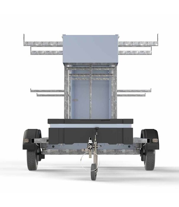 ASC ASC rolsteiger 1,35 x 2,50 x 10 m + afsluitbare aanhanger