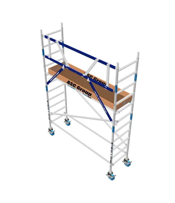 ASC Rollgerüst mit Montageschutzgeländer 75-250 x 4,2 m Arbeitshöhe