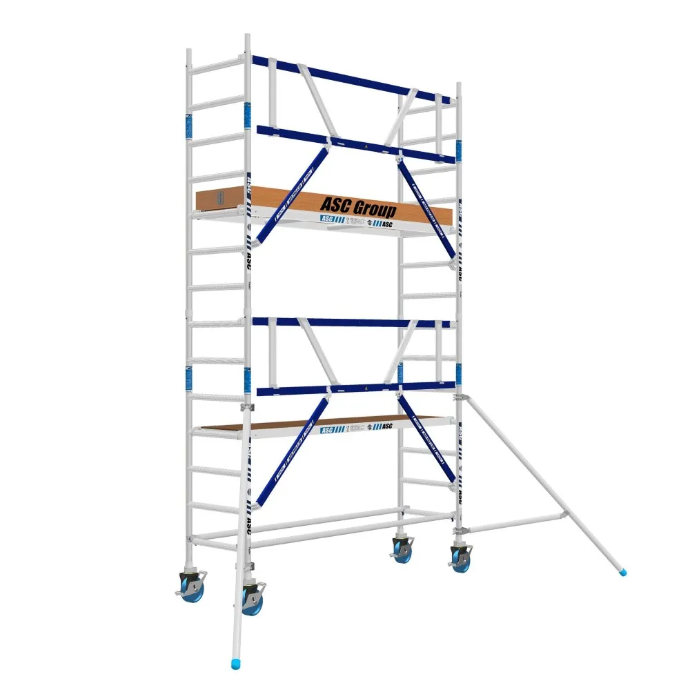 ASC Rollgerüst mit Montageschutzgeländer 75-250 x 5,2 m Arbeitshöhe