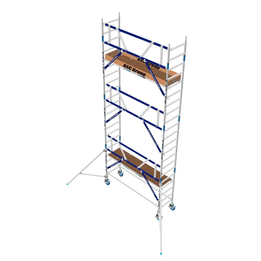 ASC Rollgerüst mit Montageschutzgeländer 75-250 x 7,2 m Arbeitshöhe