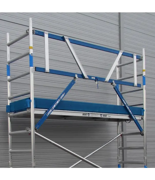 ASC Rolsteiger voorloopleuning enkel 75 x 250 x 4,2 m werkhoogte