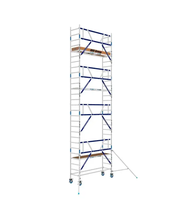 ASC Rollgerüst mit Montageschutzgeländer 75-250 x 9,2 m Arbeitshöhe