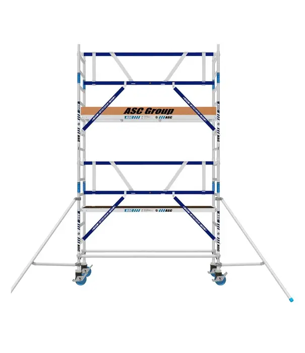 ASC Rolsteiger voorloopleuning enkel 75 x 190 x 5,2 m werkhoogte