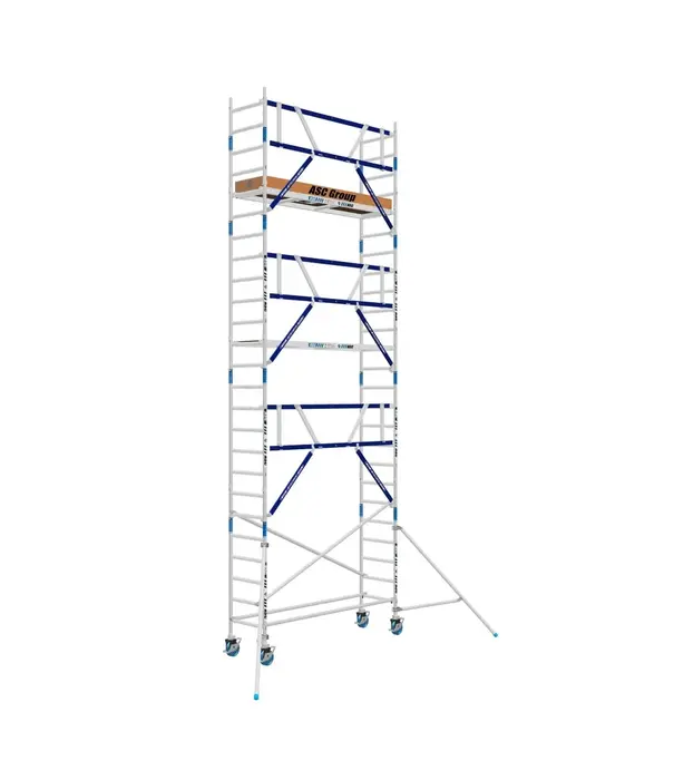 ASC Rollgerüst mit Montageschutzgeländer 75-190 x 8,2 m Arbeitshöhe