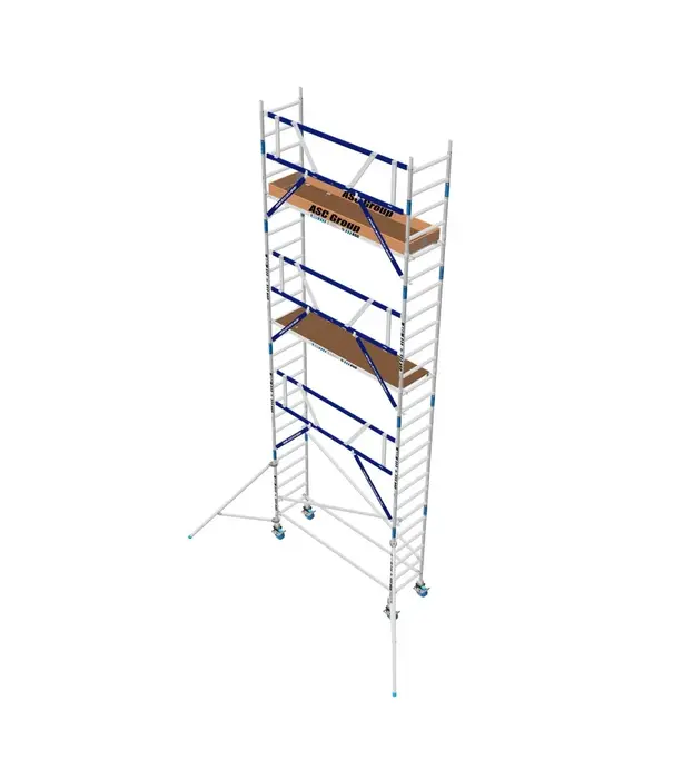 ASC Échafaudage roulant MDS 75 x 190 x 8,2 m hauteur travail