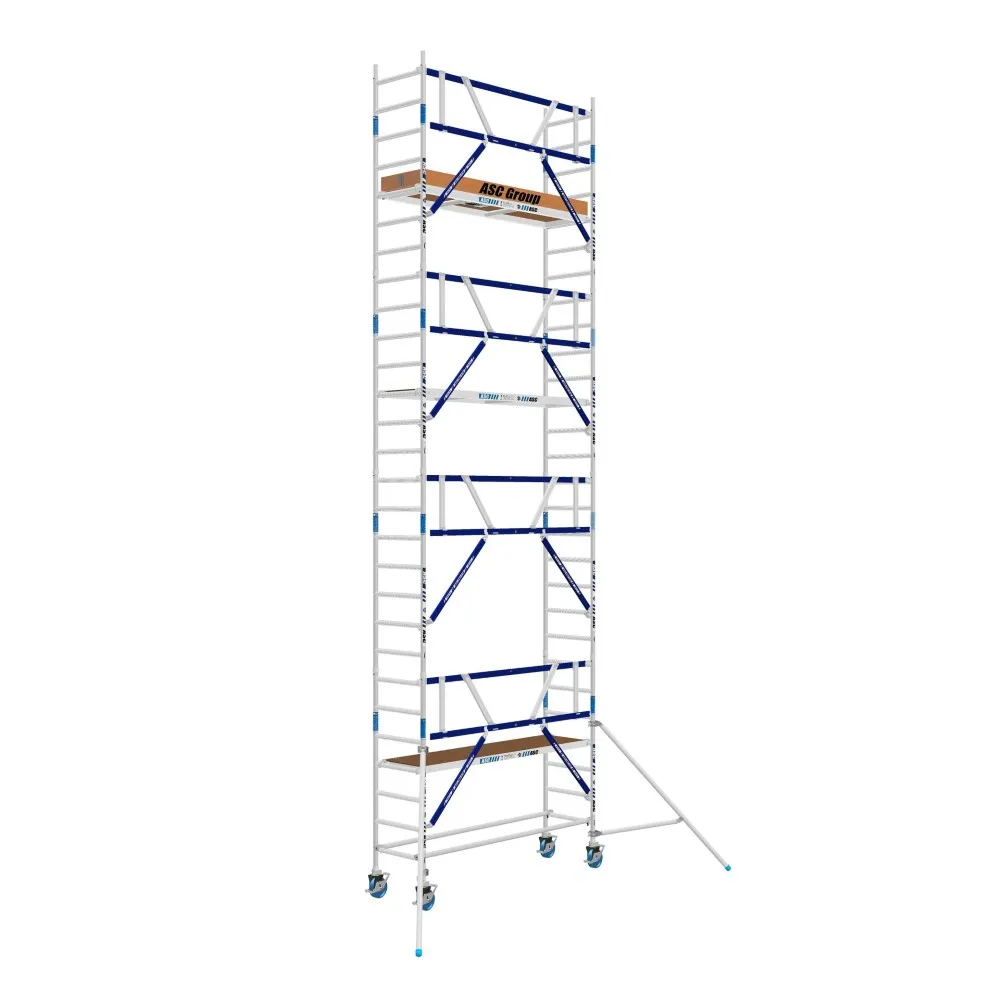 ASC Rollgerüst mit Montageschutzgeländer 75-190 x 9,2 m Arbeitshöhe