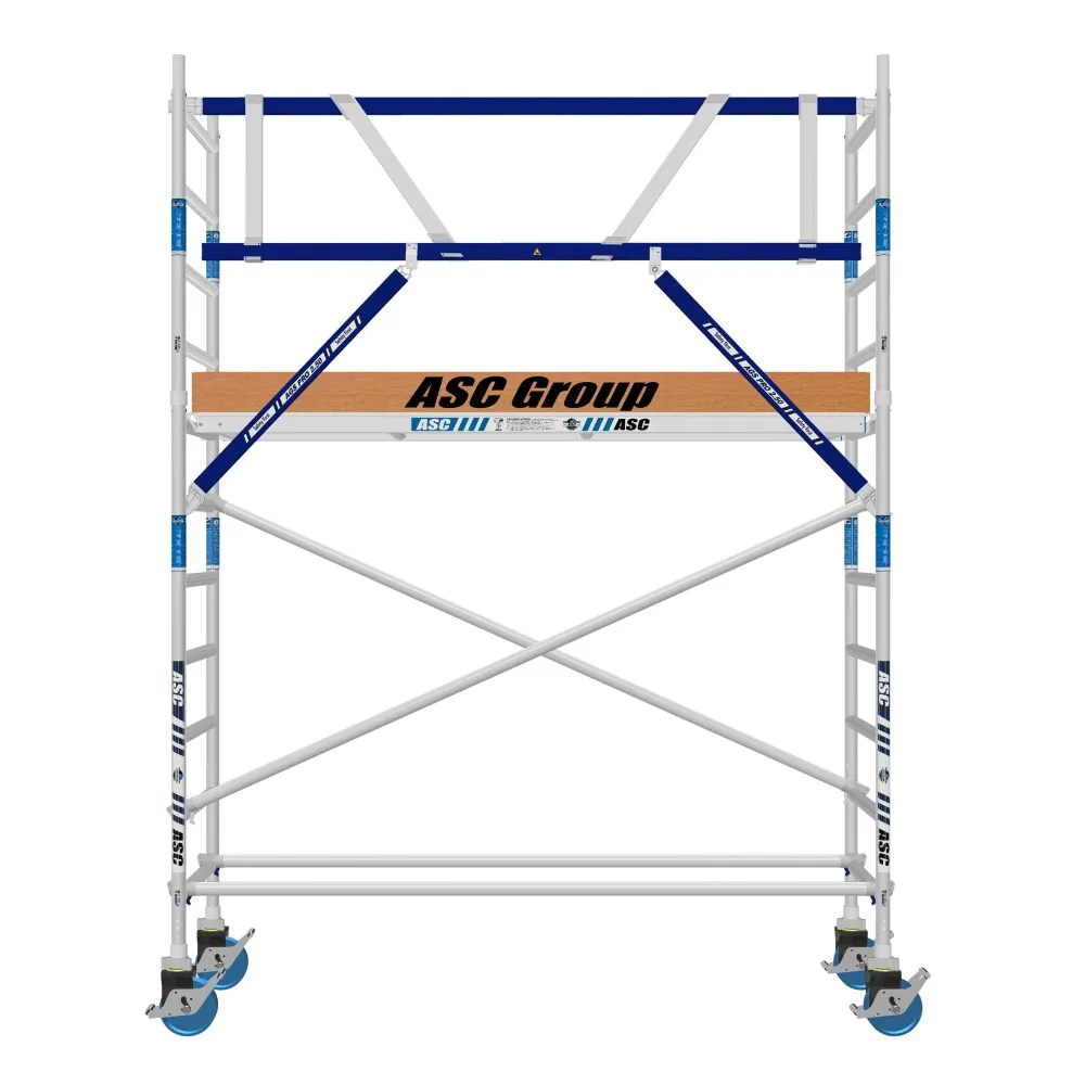 ASC Rollgerüst mit Montageschutzgeländer 75-305 x 4,2 m Arbeitshöhe