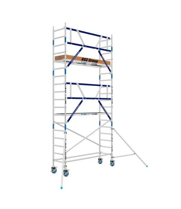 ASC Rollgerüst mit Montageschutzgeländer 75-305 x 6,2 m Arbeitshöhe