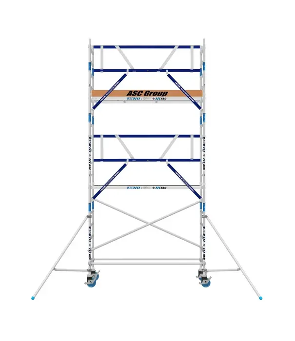 ASC Rollgerüst mit Montageschutzgeländer 75-305 x 6,2 m Arbeitshöhe