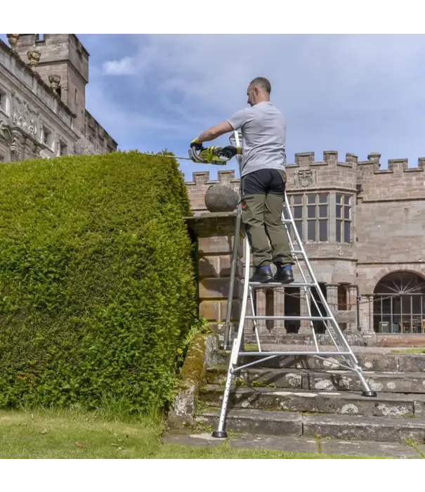 Vultur ladders Vultur tripod ladder 240 cm met 3 verstelbare poten