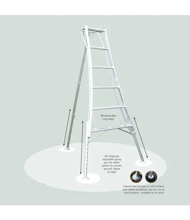 Hendon tripod ladders Vultur Gartenleiter 240 cm mit 3 Holme verstellbar