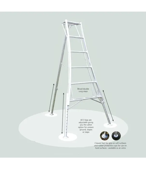 Vultur ladders Vultur tripod ladder 360 cm met 3 verstelbare poten