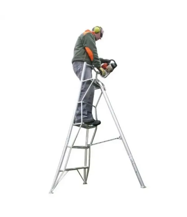 Vultur ladders Vultur tripod ladder 180 cm met platform en 1 poot verstelbaar