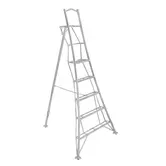 Échelle de jardin Vultur 240 cm avec plate-forme et 1 pied réglable