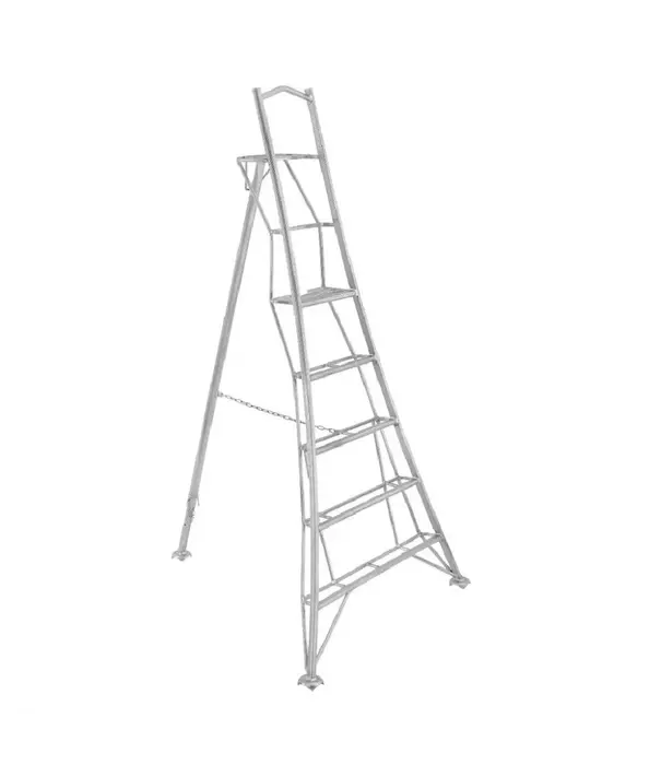 Vultur ladders Vultur tripod ladder 240 cm met platform en 1 poot verstelbaar
