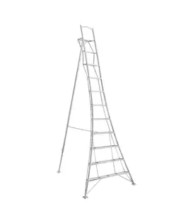 Échelle de jardin Vultur 360 cm avec plate-forme et 1 pied réglable