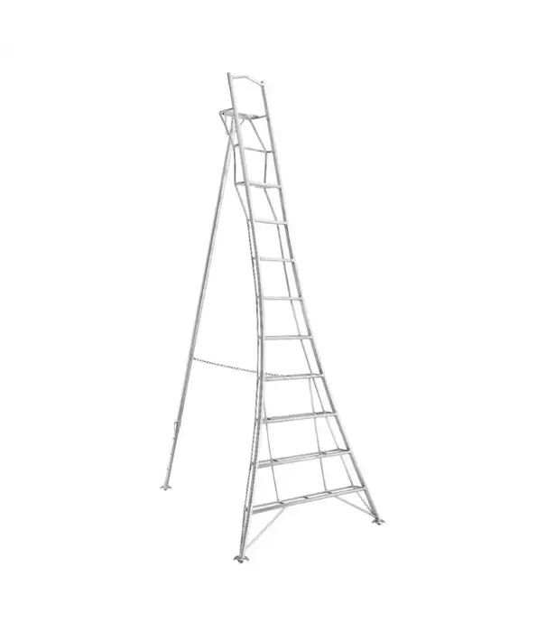 Vultur ladders Vultur tuinladder 360 cm met platform en 1 poot verstelbaar