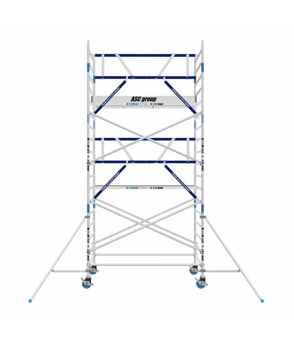 ASC Rollgerüst mit Montageschutzgeländer 135-190 x 6,2 m Arbeitshöhe