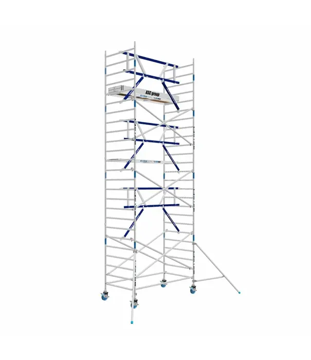 ASC Rollgerüst mit Montageschutzgeländer 135-190 x 9,2 m Arbeitshöhe