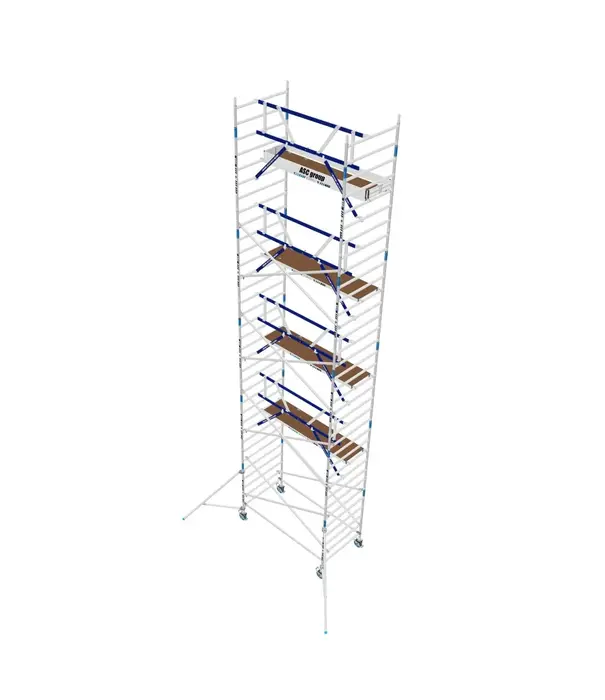 ASC Rollgerüst mit Montageschutzgeländer 135-190 x 11,2 m Arbeitshöhe