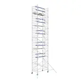 Échafaudage roulant MDS 135 x 190 x 12,2 m hauteur travail