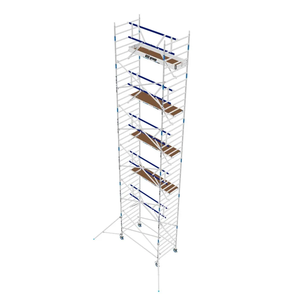 ASC Rollgerüst mit Montageschutzgeländer 135-190 x 13,2 m Arbeitshöhe