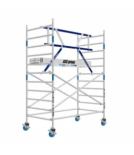 Échafaudage roulant ASC AGS Pro single 135 x 250 x 4,2 m hauteur travail