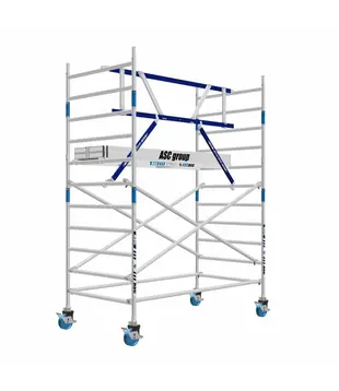 Échafaudage roulant ASC AGS Pro single 135 x 250 x 4,2 m hauteur travail