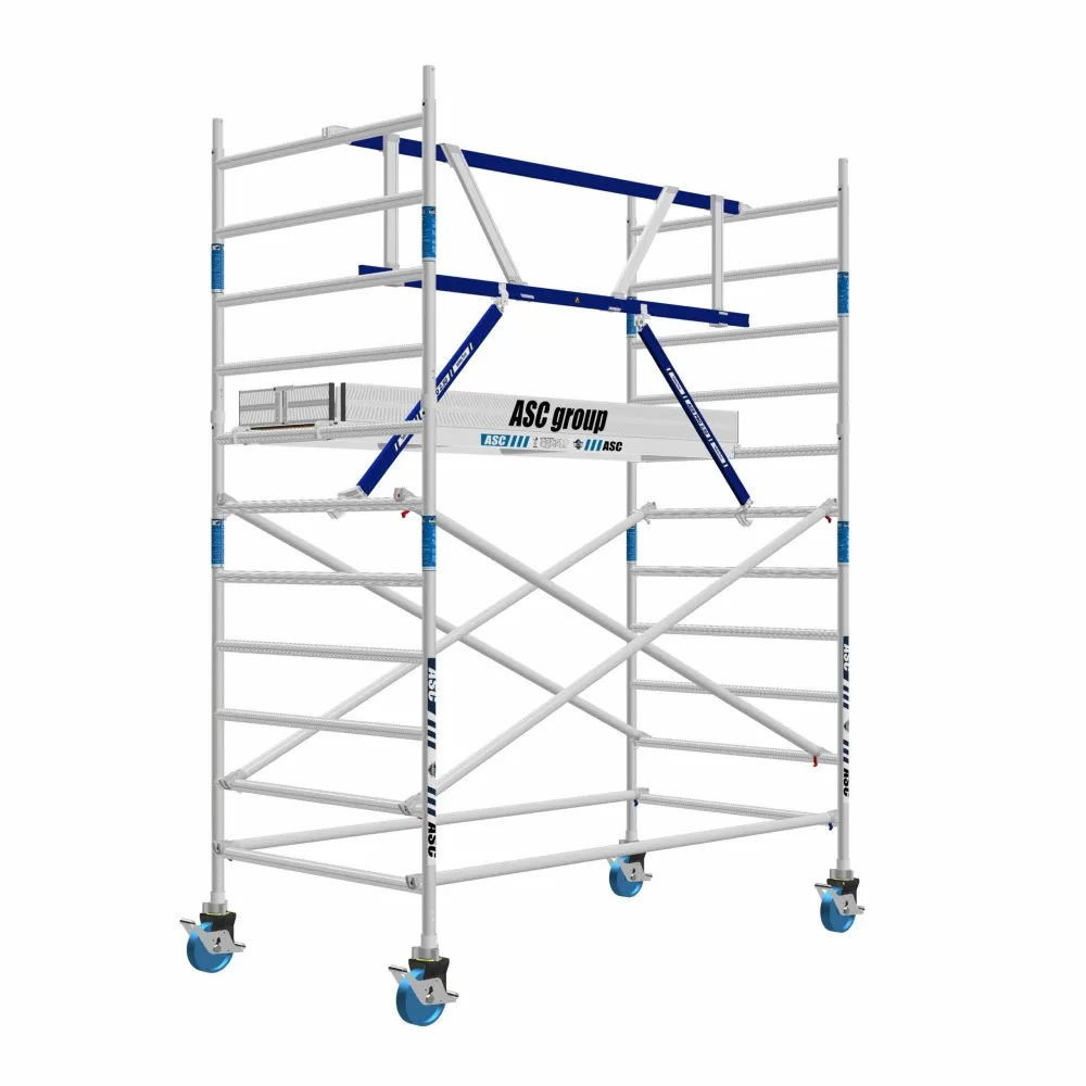 ASC Rollgerüst mit Montageschutzgeländer 135-250 x 4,2 m Arbeitshöhe