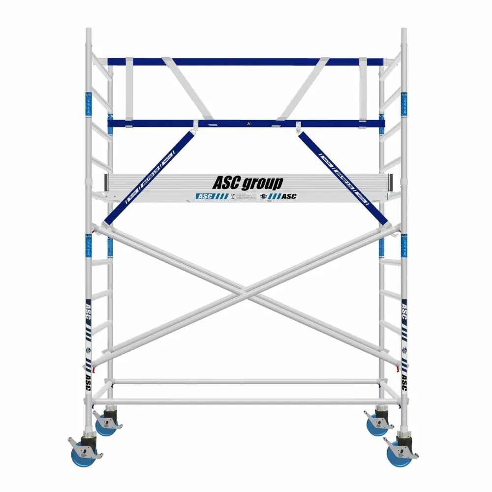 ASC Rollgerüst mit Montageschutzgeländer 135-250 x 4,2 m Arbeitshöhe