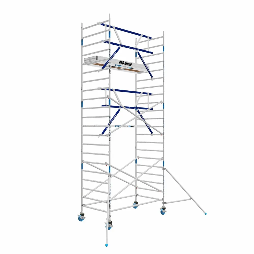 ASC Rollgerüst mit Montageschutzgeländer 135-250 x 7,2 m Arbeitshöhe