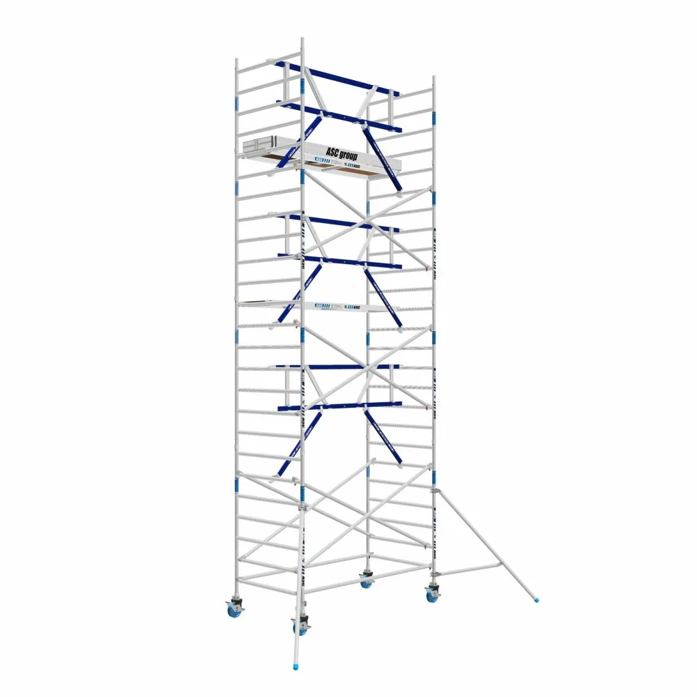 ASC Rollgerüst mit Montageschutzgeländer 135-250 x 8,2 m Arbeitshöhe