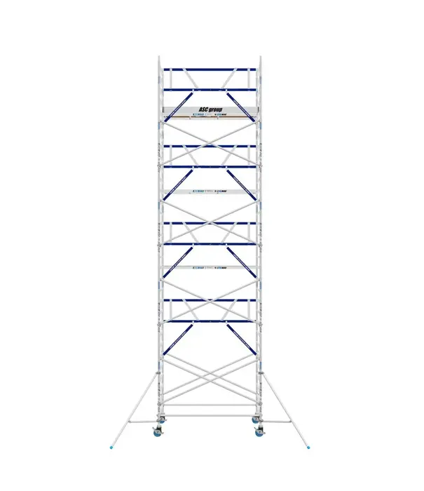 ASC Rollgerüst mit Montageschutzgeländer 135-250 x 10,2 m Arbeitshöhe