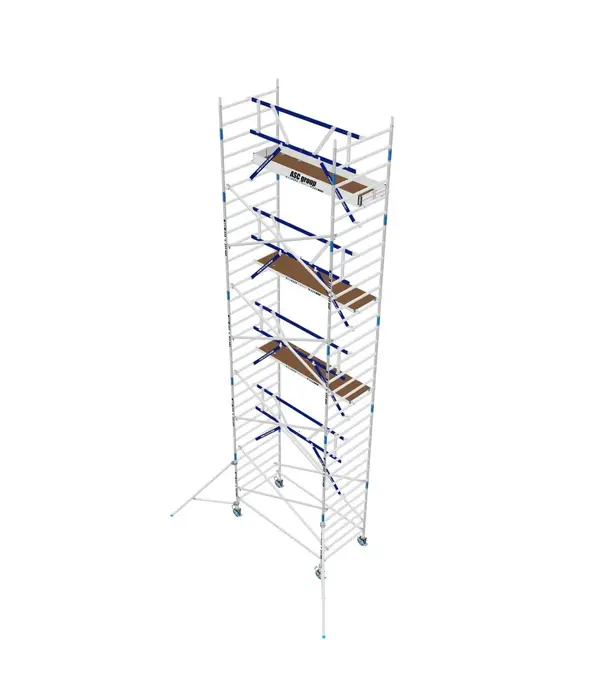 ASC Échafaudage roulant ASC AGS Pro single 135 x 250 x 10,2 m hauteur travail