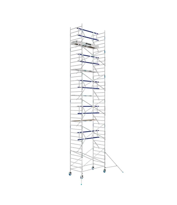 ASC Rollgerüst mit Montageschutzgeländer 135-250 x 13,2 m Arbeitshöhe