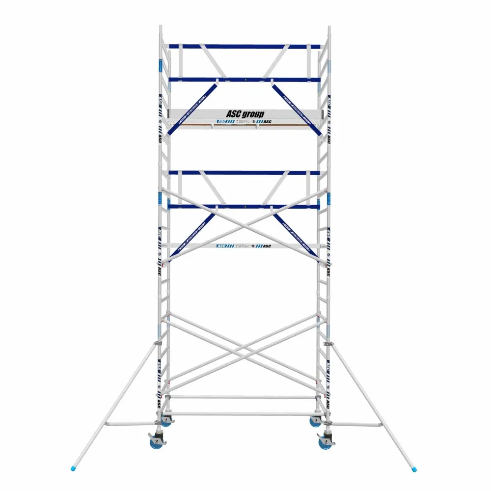 ASC Rollgerüst mit Montageschutzgeländer 135-305 x 7,2 m Arbeitshöhe