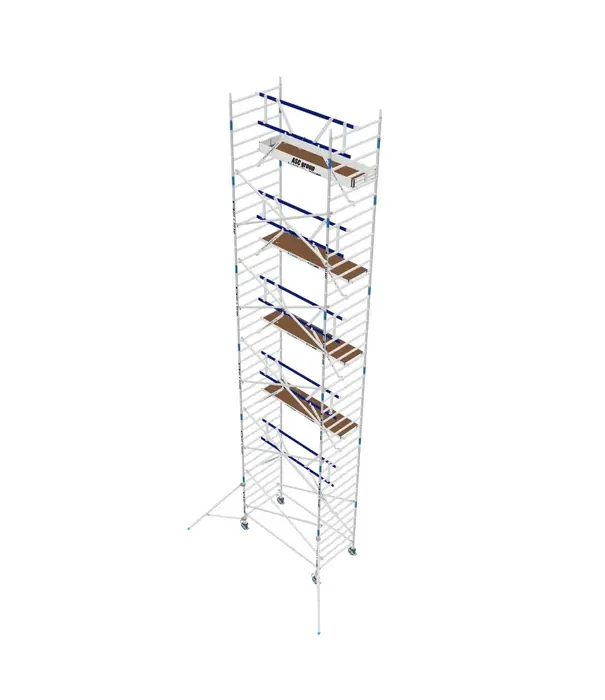 ASC Rollgerüst mit Montageschutzgeländer 135-305 x 12,2 m Arbeitshöhe