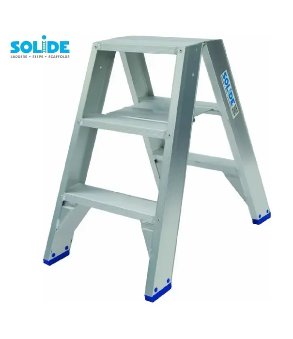 Solide Solide Stufen-Stehleiter beidseitig begehbar 2 x 3 Sprossen DT03