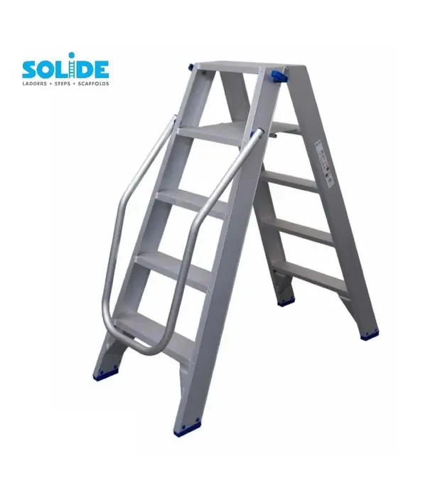 Solide Escabeau double Solide 2 x 5 marches DT05