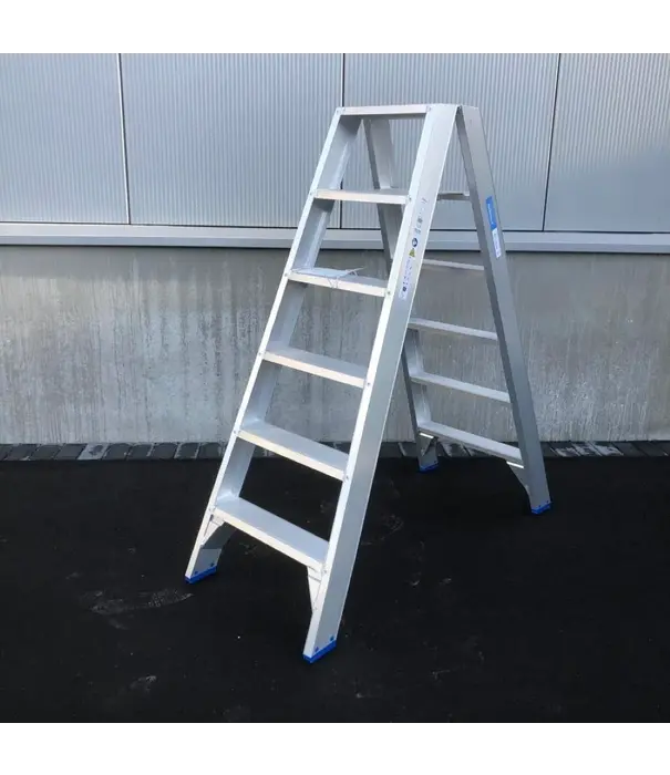 Solide Solide Stufen-Stehleiter beidseitig begehbar 2 x 6 Sprossen DT06