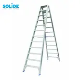 Solide Stufen-Stehleiter beidseitig begehbar 2 x 12 Sprossen DT12