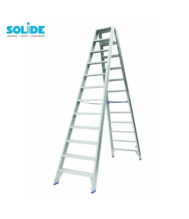 Solide Escabeau double Solide 2 x 12 marches DT12