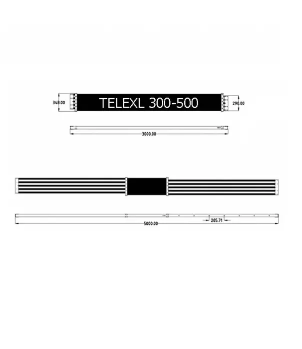 Solide Plate-forme télescopique 300-500 cm