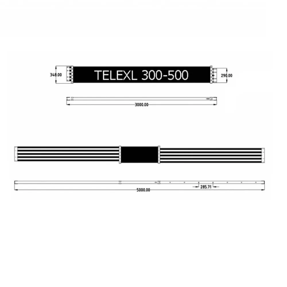 Solide Telescopische steigerplank 300-500 cm