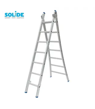 Solide omvormbare ladder 2x7 sporten