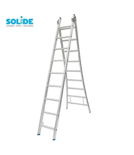 Solide omvormbare ladder 2x9 sporten