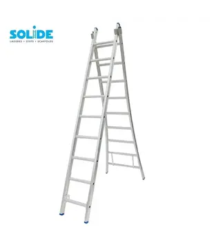 Solide omvormbare ladder 2x9 sporten