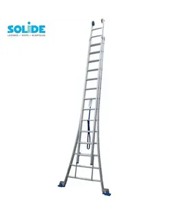 Solide omvormbare ladder 2x14 sporten