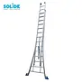 Solide omvormbare ladder 2x14 sporten