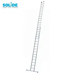 Solide Échelle droite 2 plans Solide 2x16 échelons avec stabilisateur